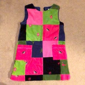 Lilly Pulitzer patchwork corduroy dress girls 5